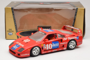 Ferrari F40 #40 J-P. Jabouille / O. Grouillard Art Sports 1987 Bburago 1:18 3332-A1 Metal — billede 8 af 8