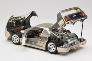 Ferrari F40 Chrome Silver Bburago 1:18 3401 Metal — billede 5 af 8