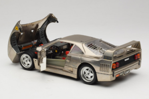 Ferrari F40 Dark Chrome Silver Kroymans Begrænset Udgave Bburago 1:18 3032-C2 Metal — billede 5 af 8