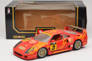 Ferrari F40 Evoluzione #3 Brummel Rød 1987 Bburago 1:18 3022-P2 Metal — billede 8 af 8