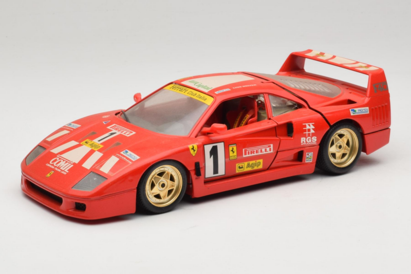 Ferrari F40 Evoluzione #1 Pirelli Rød 1992 Bburago 1:18 3042-P1 Metal
