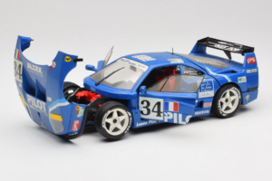 Ferrari F40 Evoluzione #34 Blå Custom 1987 Bburago 1:18 3032-C1 Metal — billede 2 af 8
