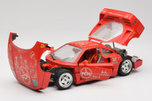 Ferrari F40 Evoluzione FC Nürnberg Special Edition Rød Bburago 1:18 3042-FCN Metal — billede 2 af 8