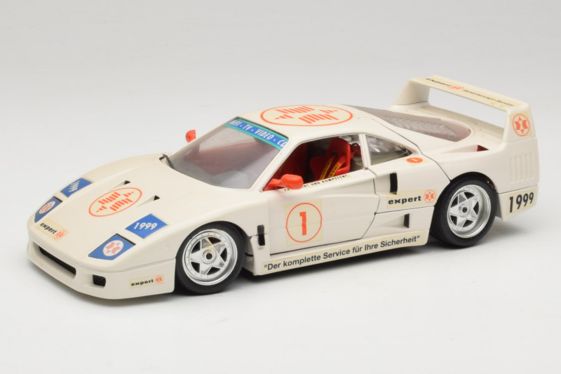 Ferrari F40 #1 Expert Hvid 1987 Bburago 1:18 3332-W2 Metal