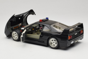 Ferrari F40 Highway Patrol Sort Hvid Bburago 1:18 3022-H1 Metal — billede 5 af 8