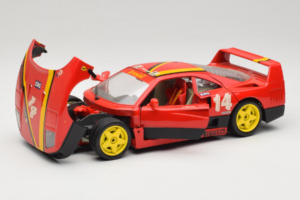 Ferrari F40 Evoluzione #14 L. Dalla Noce H&R Rød med Gule Hjul 1992 Bburago 1:18 3042-H1 Metal — billede 2 af 8