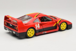 Ferrari F40 Evoluzione #14 L. Dalla Noce H&R Rød med Gule Hjul 1992 Bburago 1:18 3042-H1 Metal — billede 3 af 8