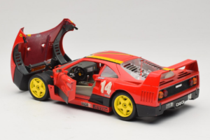 Ferrari F40 Evoluzione #14 L. Dalla Noce H&R Rød med Gule Hjul 1992 Bburago 1:18 3042-H1 Metal — billede 5 af 8