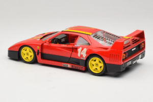 Ferrari F40 Evoluzione #14 L. Dalla Noce H&R Rød med Gule Hjul 1992 Bburago 1:18 3042-H1 Metal — billede 7 af 8