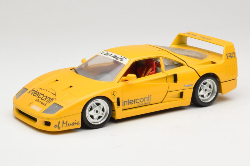 Ferrari F40 Interconti Car HiFi Gul Bburago 1:18 3032-I1 Metal
