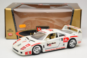 Ferrari F40 Kart-o-Mania Hvid Bburago 1:18 3332-W3 Metal — billede 8 af 8