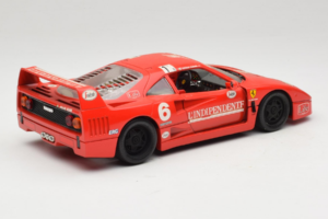 Ferrari F40 #6 V. Colombo L'Indipendente Rød 1987 Bburago 1:18 3032-L1 Metal — billede 3 af 8