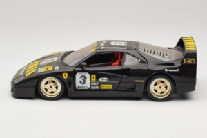 Ferrari F40 Magneti Marelli #3 Sort Bburago 1:18 3022-B1 Metal — billede 4 af 8