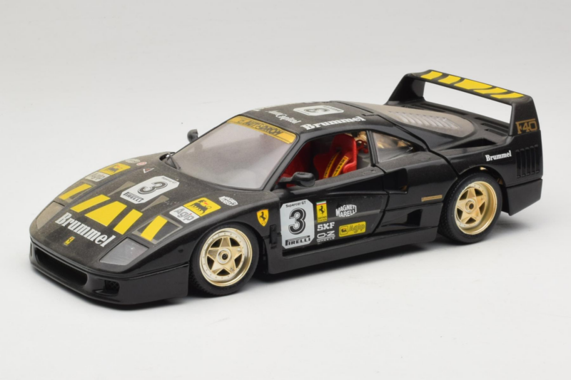Ferrari F40 Magneti Marelli #3 Sort Bburago 1:18 3022-B1 Metal