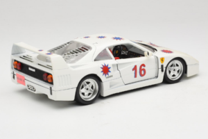 Ferrari F40 #16 Borsenmodells Hvid Limited Edition 333 pcs 1987 Bburago 1:18 3332-W1 Metal — billede 3 af 8