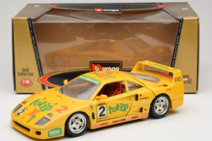 Ferrari F40 Totip Jolly Club #2 Gul Bburago 1:18 3332-Y1 Metal — billede 8 af 8