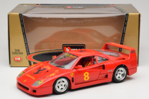 Ferrari F40 #8 Bevro International Rød 1987 Bburago 1:18 3332-P3 Metal — billede 8 af 8