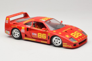 Ferrari F40 LM #86 Ch. Pozzi IMSA 24 Hours of Le Mans 1985 Rød Bburago 1:18 3332-P6 Metal — billede 6 af 8