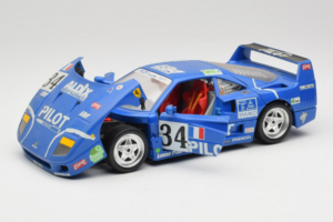 Ferrari F40 #34 M. Ferte / Thavenin / Palau Pilot Blå 1987 Bburago 1:18 3032-B1 Metal — billede 2 af 8