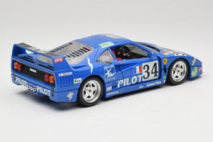 Ferrari F40 #34 M. Ferte / Thavenin / Palau Pilot Blå 1987 Bburago 1:18 3032-B1 Metal — billede 3 af 8