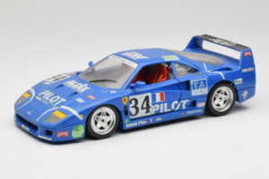 Ferrari F40 #34 M. Ferte / Thavenin / Palau Pilot Blå 1987 Bburago 1:18 3032-B1 Metal