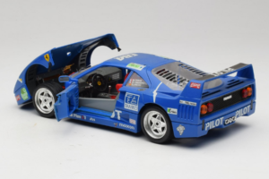 Ferrari F40 #34 M. Ferte / Thavenin / Palau Pilot Blå 1987 Bburago 1:18 3032-B1 Metal — billede 5 af 8