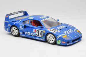 Ferrari F40 #34 M. Ferte / Thavenin / Palau Pilot Blå 1987 Bburago 1:18 3032-B1 Metal — billede 6 af 8