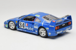 Ferrari F40 #34 M. Ferte / Thavenin / Palau Pilot Blå 1987 Bburago 1:18 3032-B1 Metal — billede 7 af 8