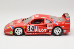 Ferrari F40 LM Pilot #34 Ferte / Thavenin / Palau 24 Hours of Le Mans 1995 Rød Bburago 1:18 3032-P3 Metal — billede 4 af 8