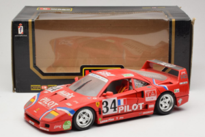Ferrari F40 LM Pilot #34 Ferte / Thavenin / Palau 24 Hours of Le Mans 1995 Rød Bburago 1:18 3032-P3 Metal — billede 8 af 8