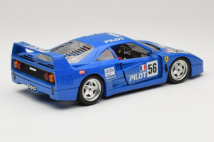 Ferrari F40 Pilot #56 Blå Bburago 1:18 3332-BL1 Metal — billede 3 af 8