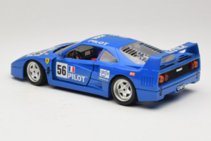 Ferrari F40 Pilot #56 Blå Bburago 1:18 3332-BL1 Metal — billede 7 af 8