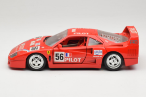 Ferrari F40 #56 Pilot Rød 1987 Bburago 1:18 3332-P2 Metal — billede 4 af 8
