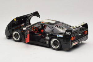 Ferrari F40 Pirelli Agip #1 Sort Bburago 1:18 3332-B1 Metal — billede 5 af 8