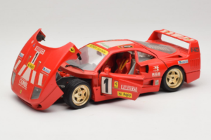 Ferrari F40 Pirelli Agip #1 Ferrari Club Italia Rød Bburago 1:18 3032-P2 Metal — billede 2 af 8