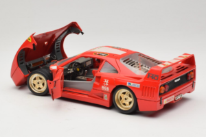 Ferrari F40 Pirelli Agip #1 Ferrari Club Italia Rød Bburago 1:18 3032-P2 Metal — billede 5 af 8