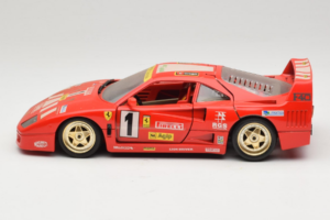 Ferrari F40 Evoluzione #1 Pirelli Agip Rød med Gyldne Hjul 1992 Bburago 1:18 3042-P2 Metal — billede 4 af 8