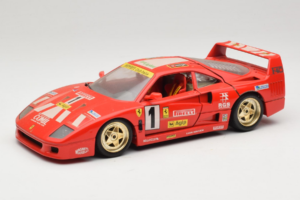 Ferrari F40 Evoluzione #1 Pirelli Agip Rød med Gyldne Hjul 1992 Bburago 1:18 3042-P2 Metal