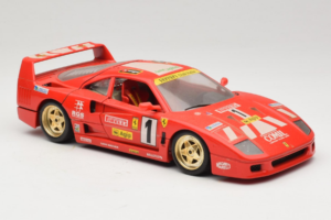 Ferrari F40 Evoluzione #1 Pirelli Agip Rød med Gyldne Hjul 1992 Bburago 1:18 3042-P2 Metal — billede 6 af 8