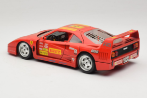 Ferrari F40 Pirelli BBS Rød Bburago 1:18 3032-P4 Metal — billede 7 af 8