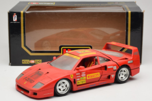 Ferrari F40 Pirelli BBS Rød Bburago 1:18 3032-P4 Metal — billede 8 af 8