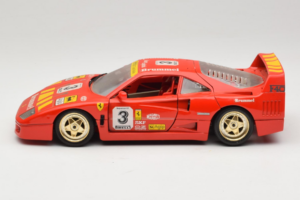 Ferrari F40 #3 Pirelli Rød 1987 Bburago 1:18 3332-P4 Metal — billede 4 af 8