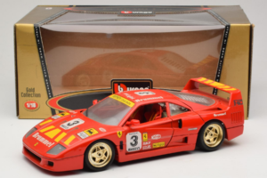 Ferrari F40 #3 Pirelli Rød 1987 Bburago 1:18 3332-P4 Metal — billede 8 af 8
