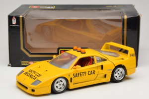 Ferrari F40 Safety Car Gul Bburago 1:18 3032-Y2 Metal — billede 8 af 8