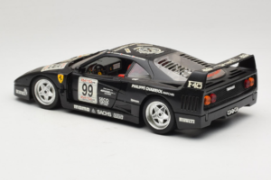 Ferrari F40 Seco #99 Lesseps / Charriol / Balandras Sort Bburago 1:18 3032-B3 Metal — billede 7 af 8