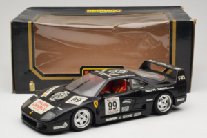 Ferrari F40 Seco #99 Lesseps / Charriol / Balandras Sort Bburago 1:18 3032-B3 Metal — billede 8 af 8