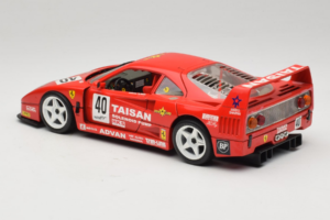 Ferrari F40 #40 T. Ohta / A. Reid Taisan Rød 1987 Bburago 1:18 3022-T1 Metal — billede 7 af 8