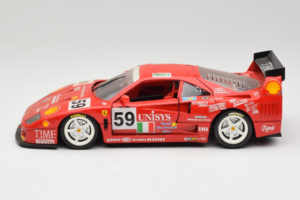 Ferrari F40 LM Unisys #59 Ota / P. Nappi / R. Donovan 24 Hours of Le Mans 1996 Bburago 1:18 3032-U1 Metal — billede 4 af 8