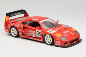 Ferrari F40 LM Unisys #59 Ota / P. Nappi / R. Donovan 24 Hours of Le Mans 1996 Bburago 1:18 3032-U1 Metal — billede 6 af 8