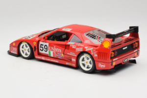 Ferrari F40 LM Unisys #59 Ota / P. Nappi / R. Donovan 24 Hours of Le Mans 1996 Bburago 1:18 3032-U1 Metal — billede 7 af 8